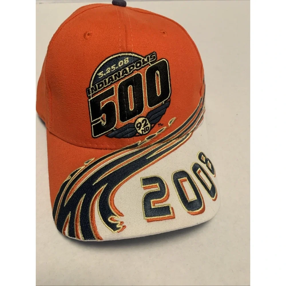 2008‎ Indianapolis 500 Event Splash Orange And White Hat 92nd Adjustable New